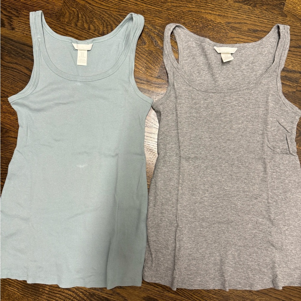 H&M Maternity Ribbed Tank Top (set of two), Size: M